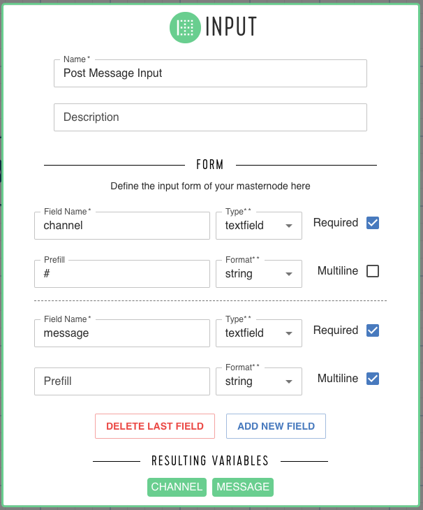 Masternode Input Form