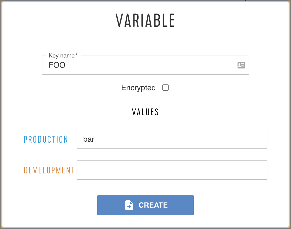 Create Variable Environment