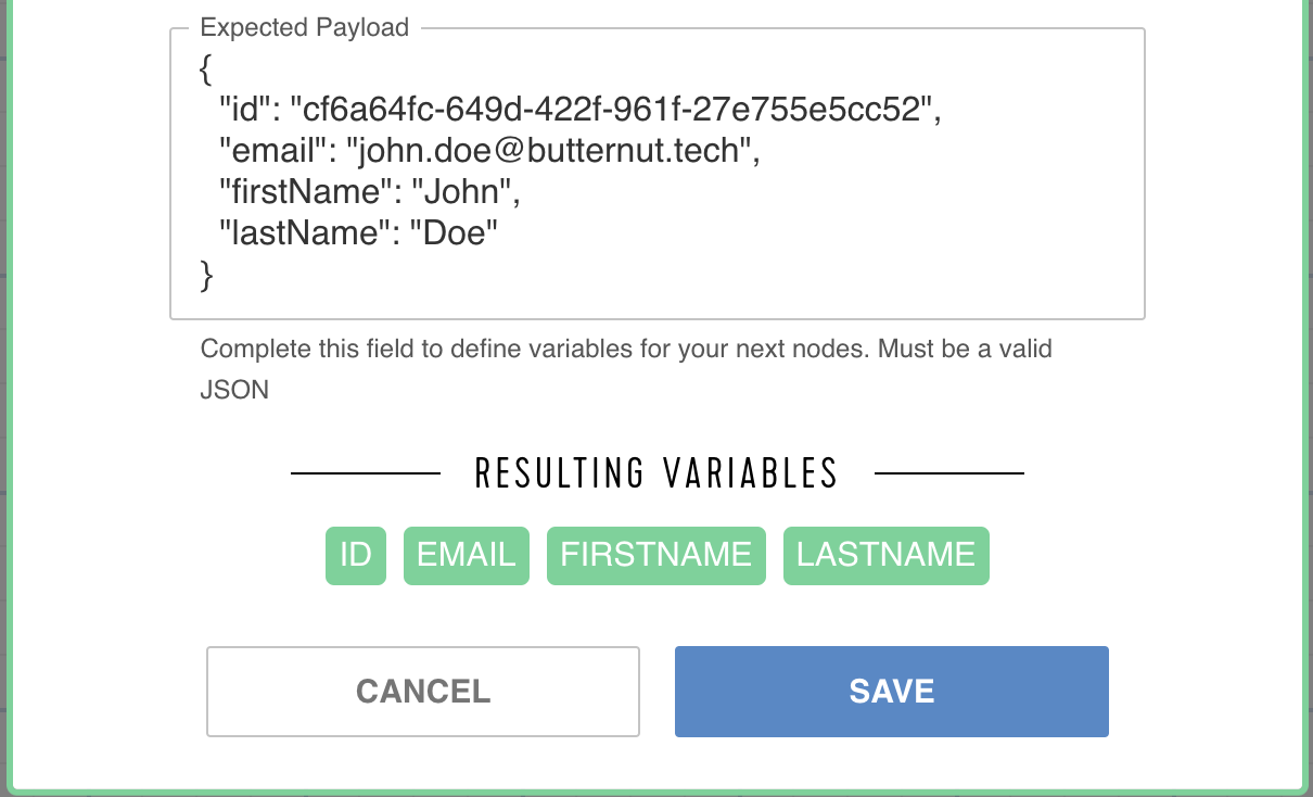 Create Variable Workflow